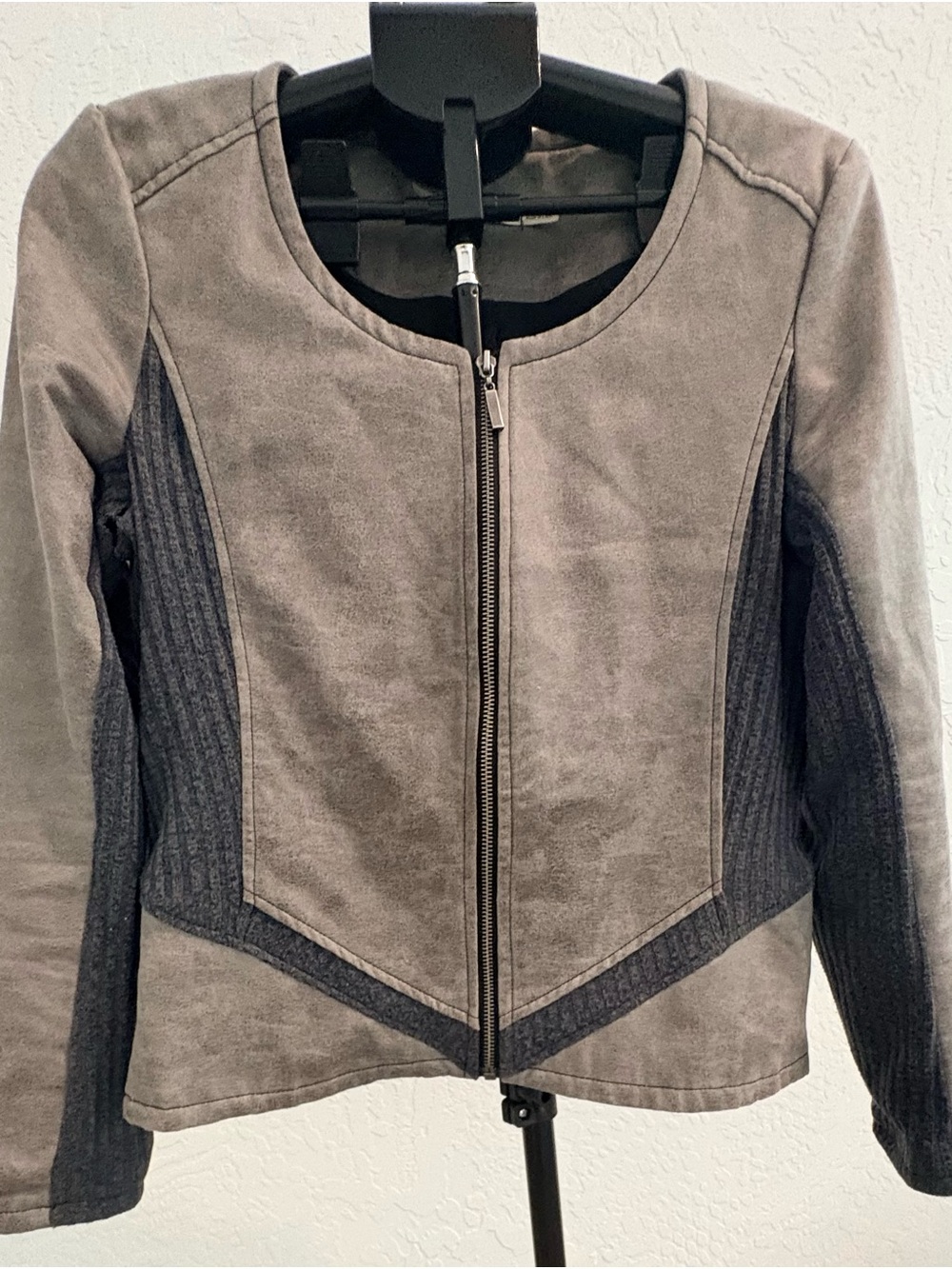Gibson Two-Tone Gray Zip Front Jacket